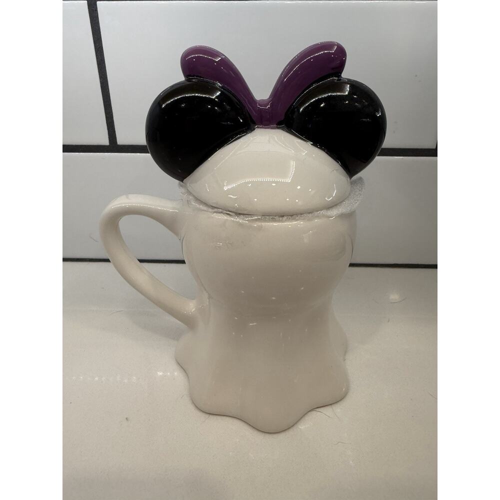 New‎ Disney Halloween Minnie Mouse Ghost Ceramic Coffee Mug Topper 👻 - Picture 2 of 2